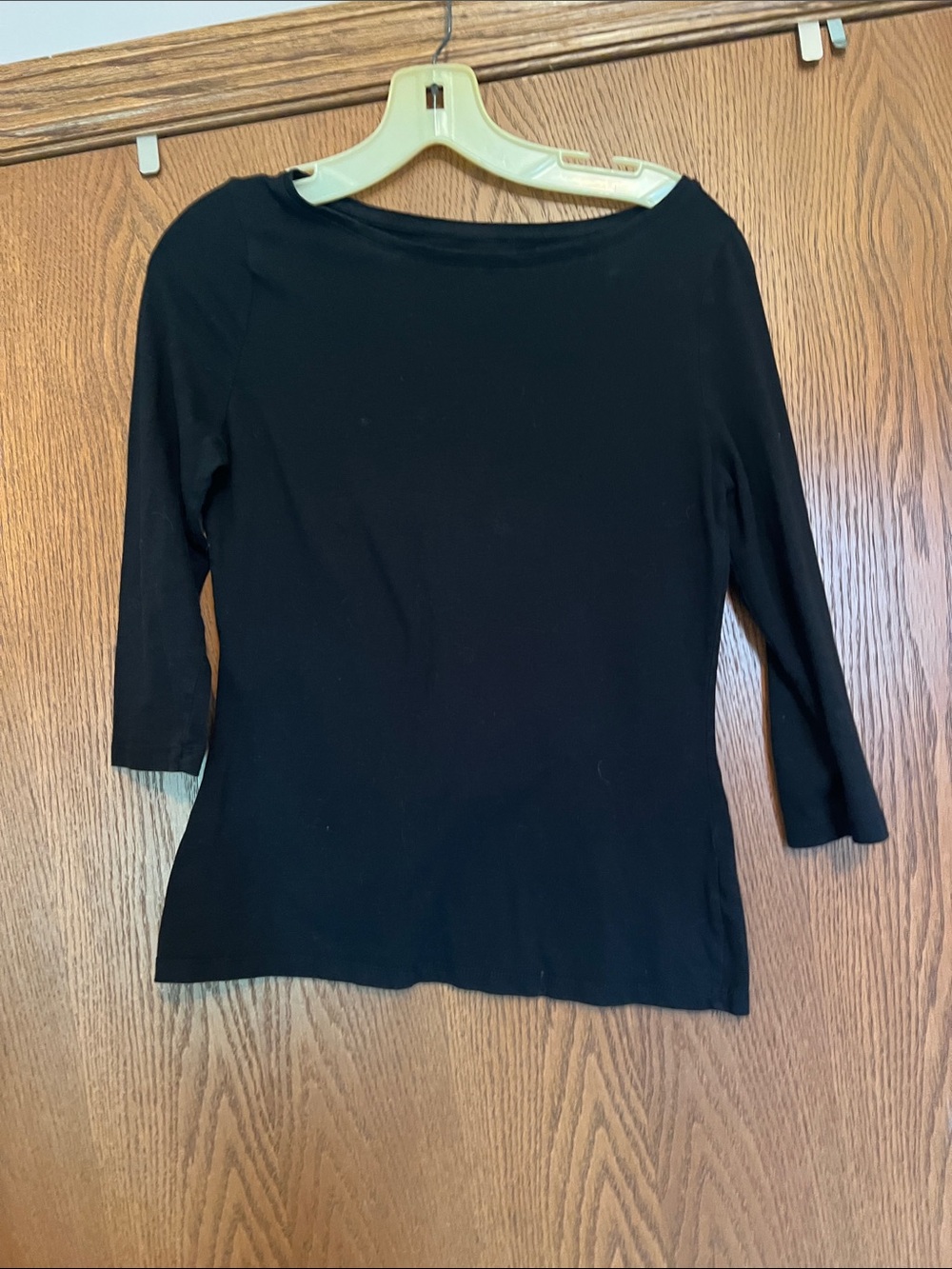 Merona Black Boat Neck Long Sleeve Top